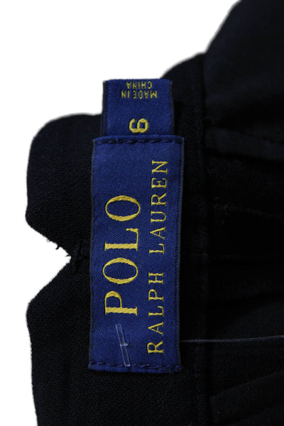Polo Ralph Lauren Womens Dress Pants Black Wool Zip Size 6