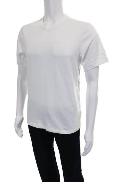 Nike Mens Basic T-Shirt White Crew Neck Pullover Cotton Short Sleeve Size S