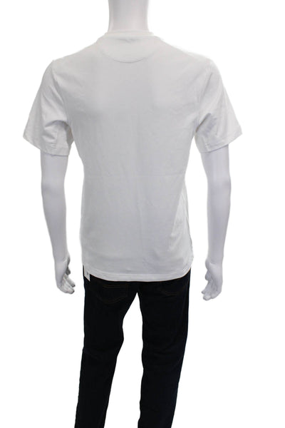 Nike Mens Basic T-Shirt White Crew Neck Pullover Cotton Short Sleeve Size S