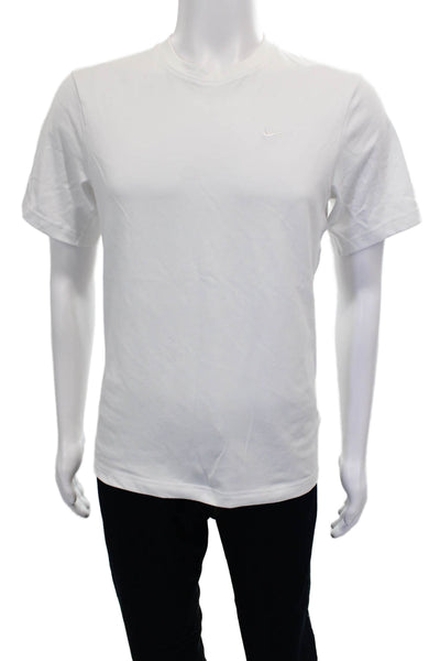 Nike Mens Basic T-Shirt White Crew Neck Short Sleeve 60% Cotton Size S