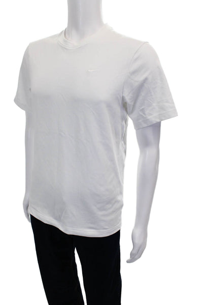 Nike Mens Basic T-Shirt White Crew Neck Short Sleeve 60% Cotton Size S