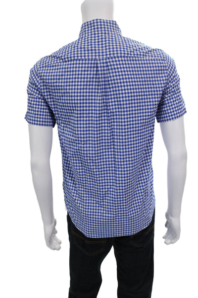 Vineyard Vines Mens Plaid Button Down Shirt Blue White Size Extra Small