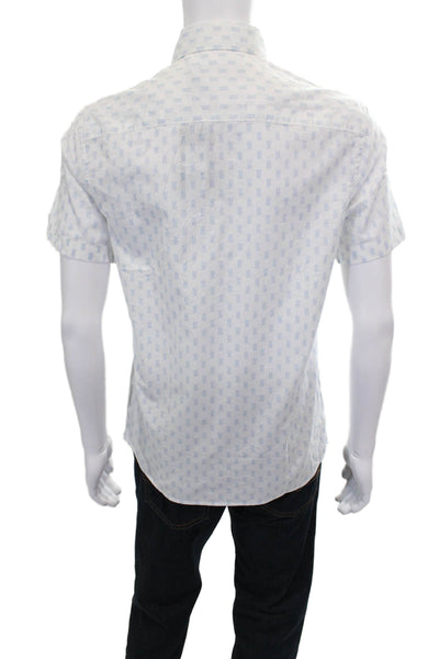Vineyard Vines Mens Sailing Knots Print Button Down Shirt White Size Extra Small