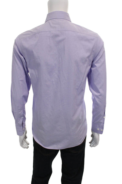 Banana Republic Mens Slim Fit Button Down Shirt Lavender Cotton Size Extra Small