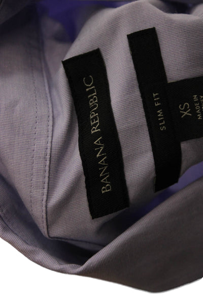 Banana Republic Mens Slim Fit Button Down Shirt Lavender Cotton Size Extra Small