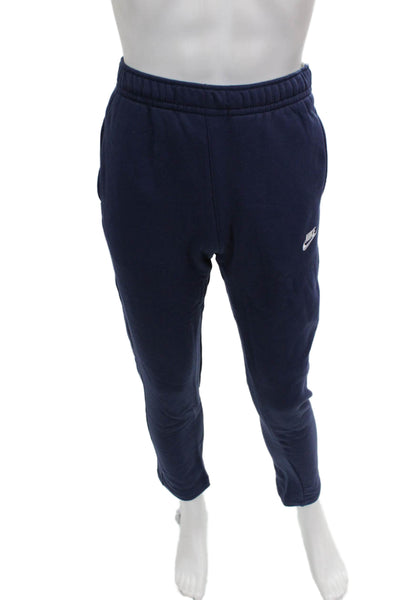 Nike Mens Jogger Pants Blue Cotton Blend Pull-On Size S