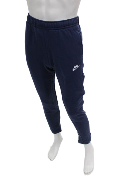 Nike Mens Jogger Pants Blue Cotton Blend Pull-On Size S