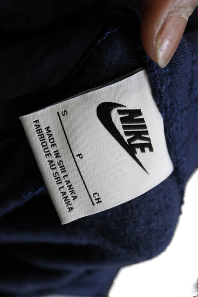 Nike Mens Jogger Pants Blue Cotton Blend Pull-On Size S