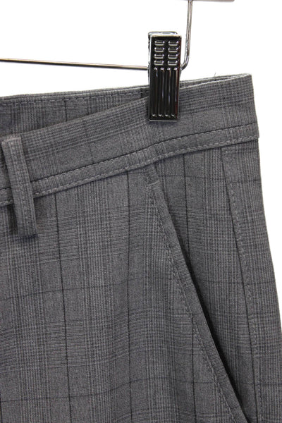 Zara Mens Gray Plaid Dress Pants Button Closure 63% Polyester Size 29