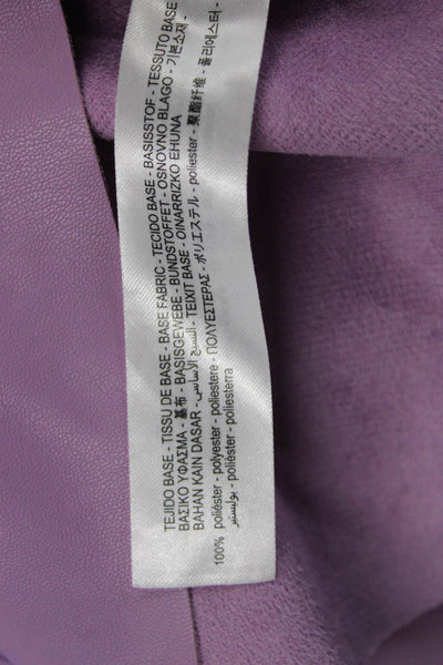 Zara Women Purple Collared Short Sleeve Shirt Dress Polyester Button Size S