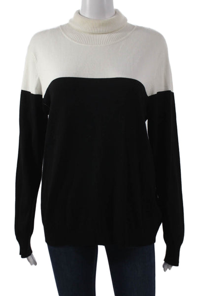 T Tahari Womens Green Mock Neck Pullover Sweater Long Sleeve Size M