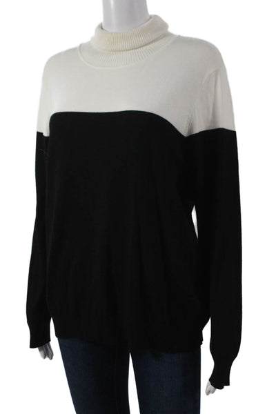T Tahari Womens Green Mock Neck Pullover Sweater Long Sleeve Size M