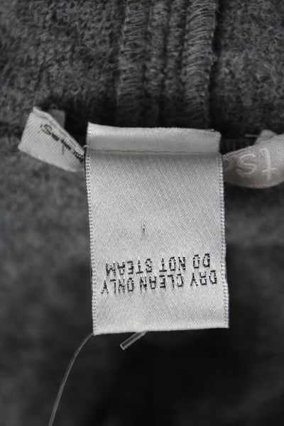 Stella Carakasi Womens Gray Wool Overcoat Button Closure Size 0X