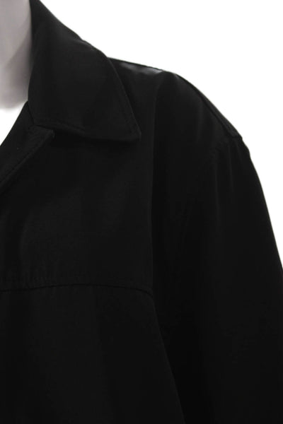Kenneth Cole Reaction Mens Overcoat Black Button Size L