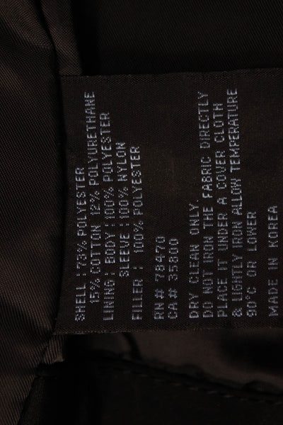 Kenneth Cole Reaction Mens Overcoat Black Button Size L