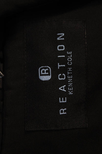 Kenneth Cole Reaction Mens Overcoat Black Button Size L