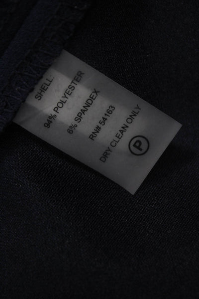 Calvin Klein Womens Sheath Dress Blue Sleeveless Round Neck Knee Length Size 2