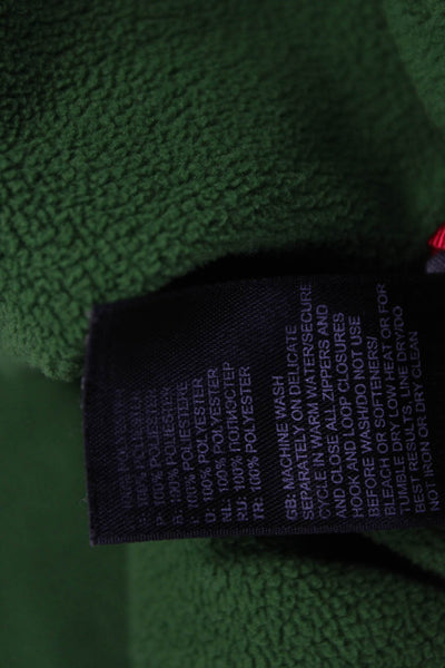 The North Face Mens Green Pullover Sweater Zip Mock Neck Size M