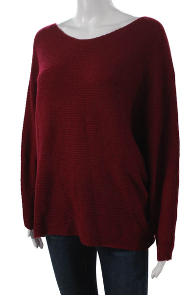 Joie Women Pullover Cashmere Boat Neck Red Long Sleeve Sweater Size S