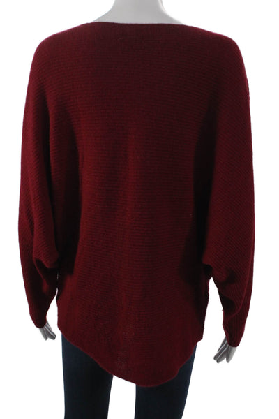 Joie Women Pullover Cashmere Boat Neck Red Long Sleeve Sweater Size S