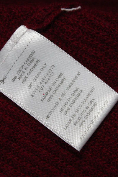 Joie Women Pullover Cashmere Boat Neck Red Long Sleeve Sweater Size S