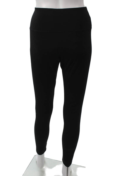 Felina Womens Ankle Leggings Solid Black Polyester Spandex Size L