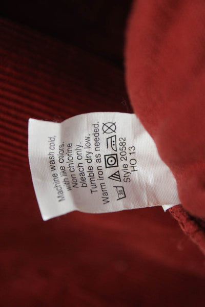 J Crew Mens Red Jeans 100% Cotton Button Fly Size 29