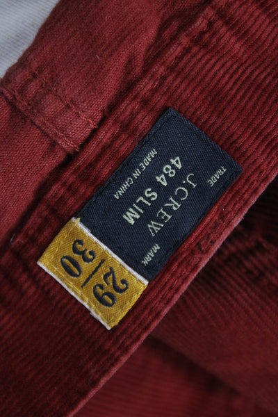 J Crew Mens Red Jeans 100% Cotton Button Fly Size 29