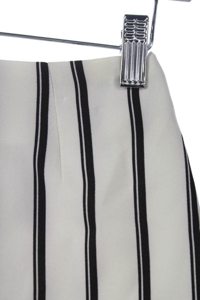 TOBI Women Hot Pants Striped White Polyester Zip Closure Size XS