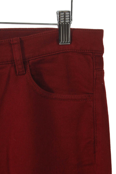 The Kooples Mens Red Straight Jeans Cotton Button 32 Inseam Size 29
