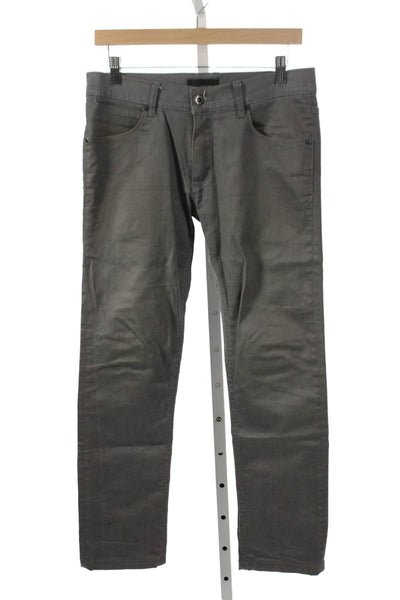 Zara Mens Gray Button Cotton Jeans Size 30