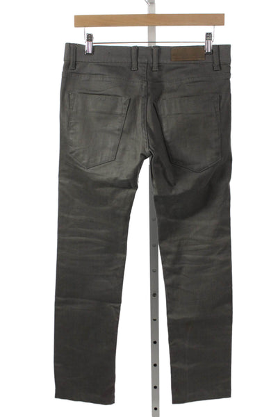 Zara Mens Gray Button Cotton Jeans Size 30