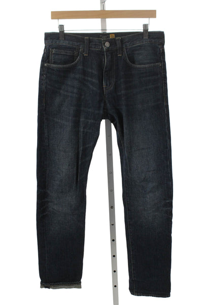 J Crew Mens Straight Blue Cotton Jeans Button Size 29