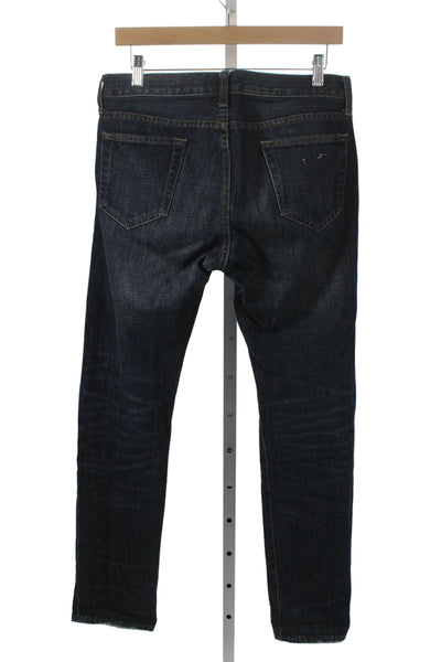 J Crew Mens Straight Blue Cotton Jeans Button Size 29