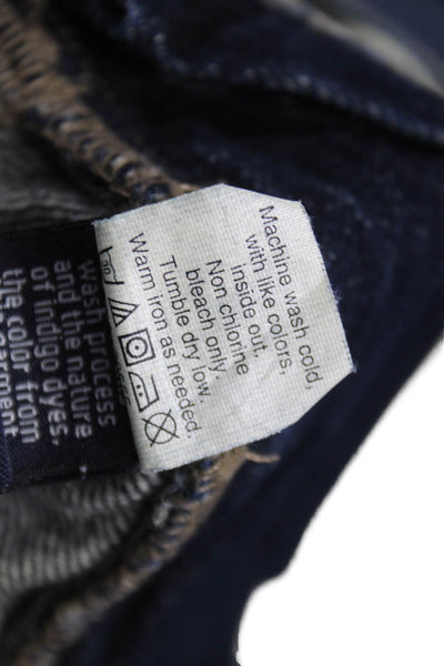 J Crew Mens Straight Blue Cotton Jeans Button Size 29