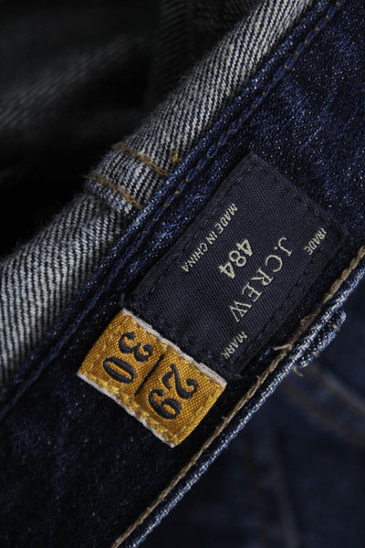 J Crew Mens Straight Blue Cotton Jeans Button Size 29