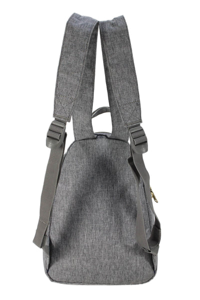 Herschel Supply Co. Womens Pocket Front Logo Small Canvas Backpack Handbag Gray