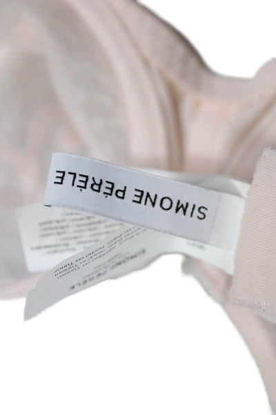 Simone Perele Womens Embroidered Under Wire Bra Pink Size 34 C