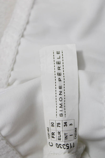 Simone Perele Womens Under Wire Bralette Bra White Size 34 C