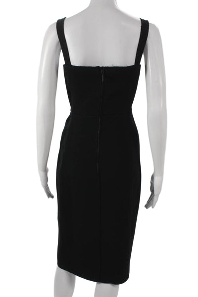 Not Available Women Calligraphy Print Black Dress Sleeveless Sweetheart Size 10