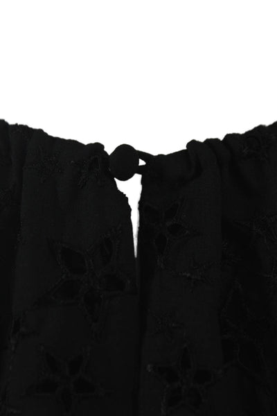 Saint Laurent Womens Black Wool Halter Shift Dress Button Sleeveless Size 42