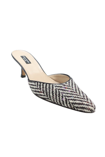 4450492 Kate Spade New York Womens Tweed Mule Pumps Multi Colored Size 7 B