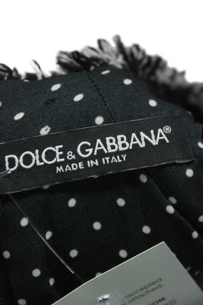 Dolce & Gabbana Women A-Line Houndstooth Black Short Sleeve Dress Size 36