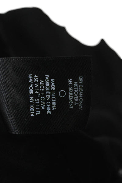 Alice + Olivia Women Camisole Sweetheart Black Nylon Zip Sleeveless Size 2