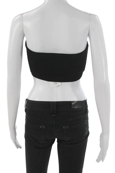 A.L.C. Womens Black Off Shoulder Sleeveless Basic Tank Size S