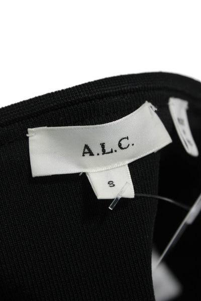 A.L.C. Womens Black Off Shoulder Sleeveless Basic Tank Size S