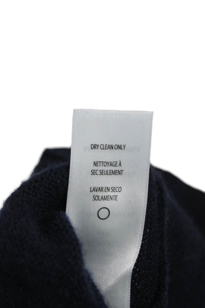 Frame Womens Cashmere Pullover Crew Neck Long Sleeve Blue Size XS