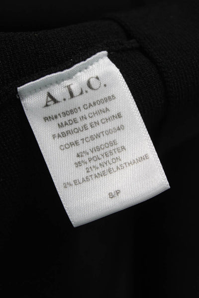 A.L.C. Womens Cropped Black Square Neck Sleeveless Tank Size S