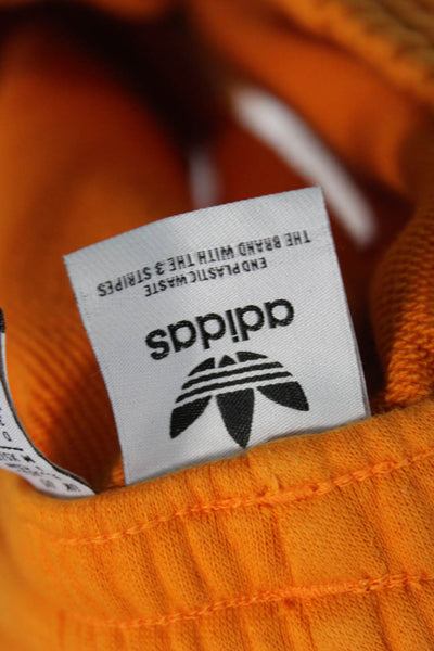 Adidas Womens Sweat Shorts Orange Logo Size XS