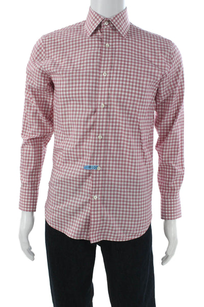 Banana Republic Mens Slim Fit Button Down Shirt Pink Cotton Size Extra Small